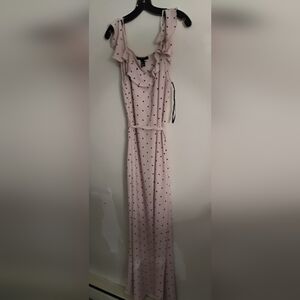 Elegant Pink Polka Dot Dress